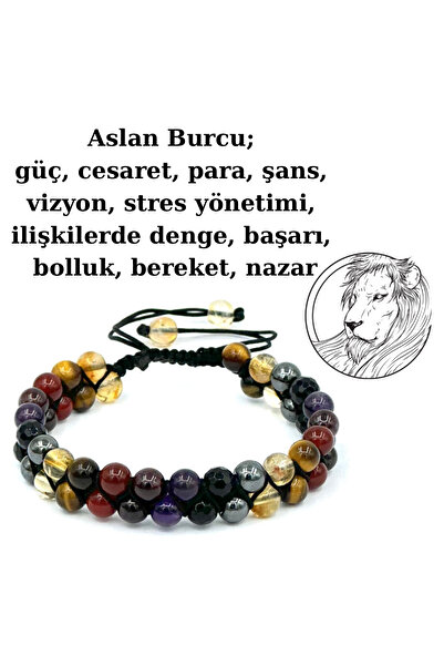 GÜMÜŞ TAŞ EVİ Aslan Burcu Bileklik