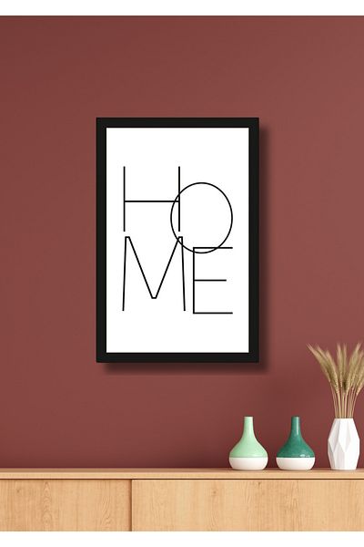 NT Handmade Decor de perete pentru acasă cu aspect de cadru negru - pictură 20x30cm pentru conceptul de bucătărie de colț de cafea