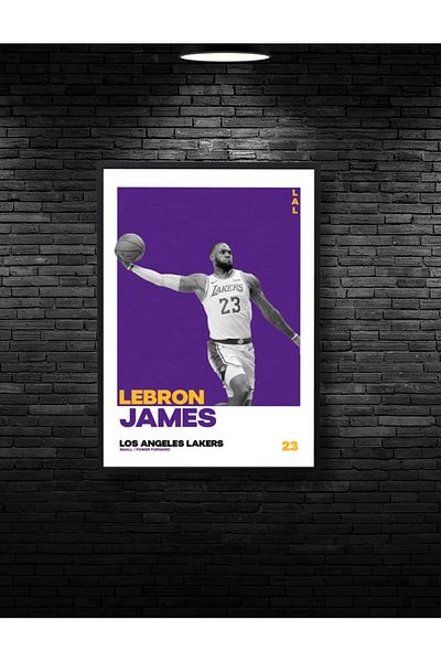 NT Handmade Black Frame Look Lebron James Decor de perete Sufragerie Dormitor Copii 20x30 Pictură
