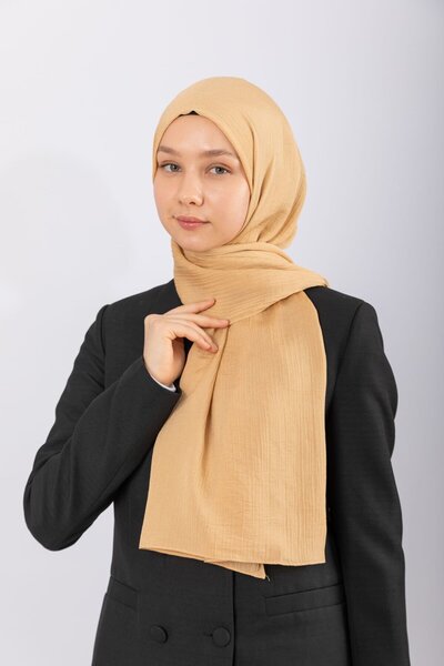 hijabchi Natural Crepe Shawl - Honey