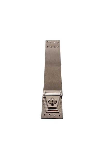 angel çanta aksesuar Αξεσουάρ Angel Bag 18x3,5 cm Τεχνητό δέρμα Γυαλιστερό Γκρι Χρώμα Κάλυμμα Ασημί μεταλλικό