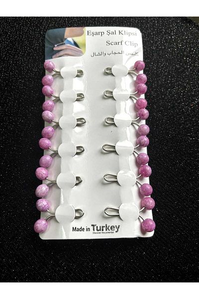 Kent Pazarı Scarf Shawl Clip 12 Pieces