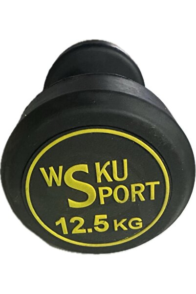 WSKU SPOR Profesyonel Kauçuk Dambıl 12.5 Kg Çift