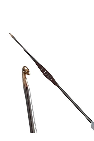 ÇEÇEN HOME (2 Adet)Demir Tığ 1 No 1.9 mm Dantel Oya Tığı Demir Saplı Altın Uç Takılma Yapmaz İpi Rahat Çeker