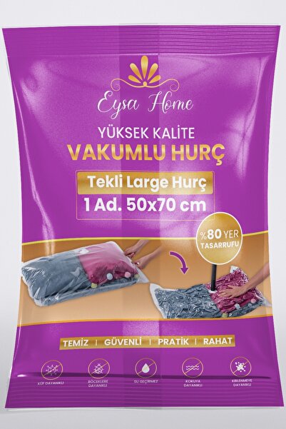 EYSA HOME Tekli Büyük Boy Jumbo (73x130) Vakumlu Hurç (Vakumlu Poşet)