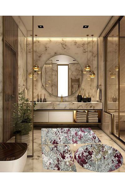 Dinarsu BATHROOM MAT 3 PACK COLOR