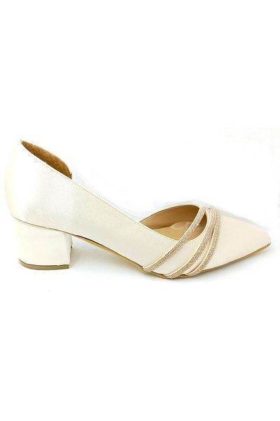 Alens Satin Auriu 41 42 Pantofi Dama Marime Mari
