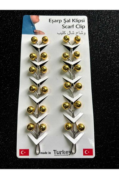 Kent Pazarı Scarf Shawl Clip 12 Pieces