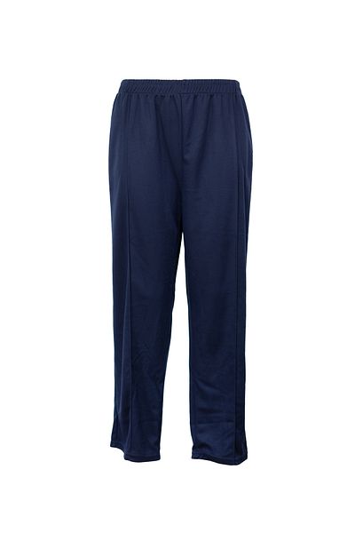 Oppland Women's Winter Two Thread Double Ecrin Knitted Trousers Pocket Elastic Waist Relaxed Fit Full Fit
