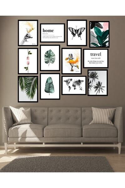 kutuTR Dekorize Mdf Tablo Seti 12 Parça 3 Mm - Salon Oturma Yatak Odası Için ...
