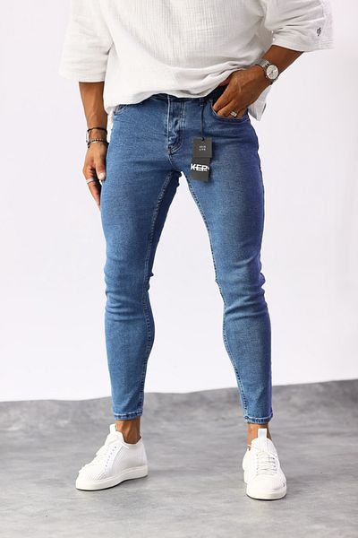 MADZEYMODA Ανδρικό τζιν παντελόνι σε λεπτή εφαρμογή