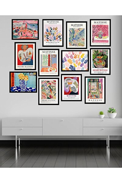 kutuTR Dekorize Mdf Tablo Seti 12 Parça 3 Mm - Matisse Salon Oturma Yatak Oda...