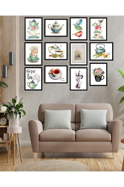 kutuTR Dekorize Mdf Tablo Seti 12 Parça 3 Mm - Mutfak Salon Oturma Yatak Odas...