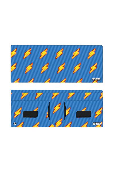 Evorya Unisex Şimşek Motifli İnce Cüzdan