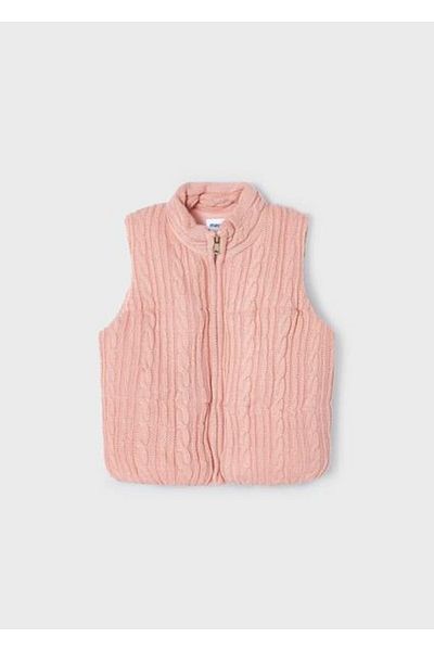 MAYORAL Girl's Pink Zippered Knitted Vest