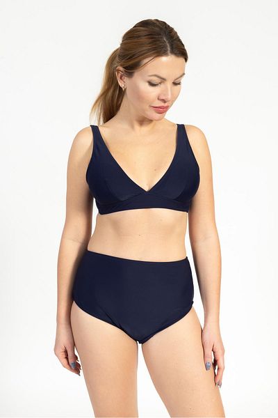 Pemilo Women's Minimiser High Waist Bikini Set DARK BLUE