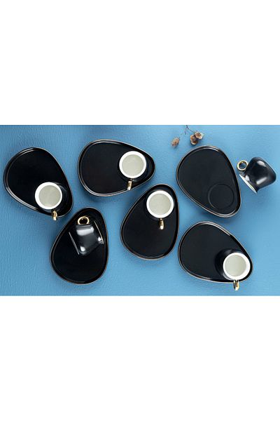 AROW Porcelain Black Coffee Set TR-1603