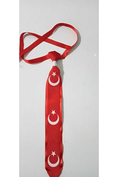 shopland Crescent and Star Themed Red Boys' Tie for National Feast Ceremonies