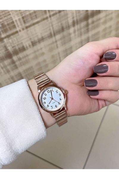 LOOQ ساعة يد نسائية أنيقة وبسيطة (سلك قابل للتعديل)