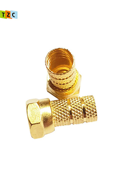 Vwin 5 Adet GOLD-SARI F Konnektör Standart 18mm Genişlikte Paslanmaz Anten Ka...