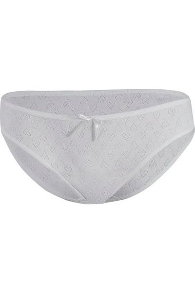 Özten Women's Heart Hundred Percent Cotton Bikini Panties 6 Pieces