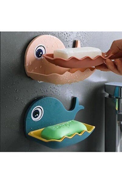 EMİNAK Balina Model Yapışkanlı Süzgeçli Su Giderli Süzen Katı Sabunluk
