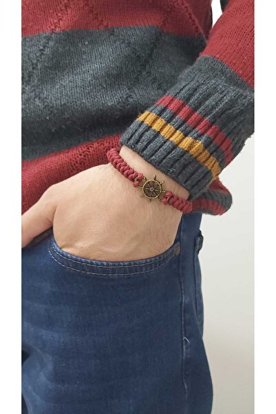 BRHN Paracord Örgü Bileklik (Gemi Dümeni Aksesuar, Asansör Kordon, Unisex, Ha...