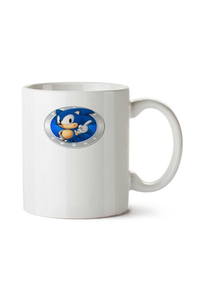 ART HEDİYE كوب سونيك سيلفر ستاري مطبوع على الجانبين