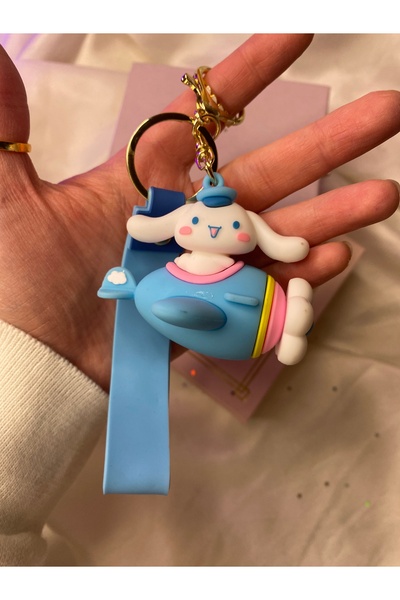 SANRIO Sanrıo karakterli uçaklı cınnamoroll anahtarlık çanta süsü hediyelik