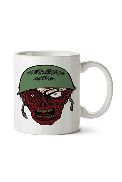 ART HEDİYE كوب مطبوع على الجانبين من Sobrevivente Zumbi