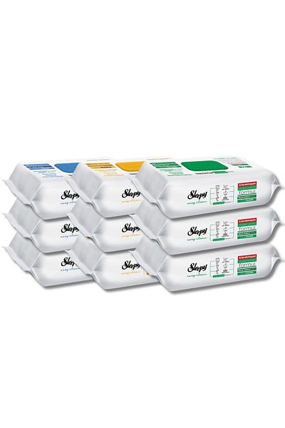Sleepy Easy Clean White Soap Added+Bleach Added+Arab Soap Added 900 Sheets of Microfiber