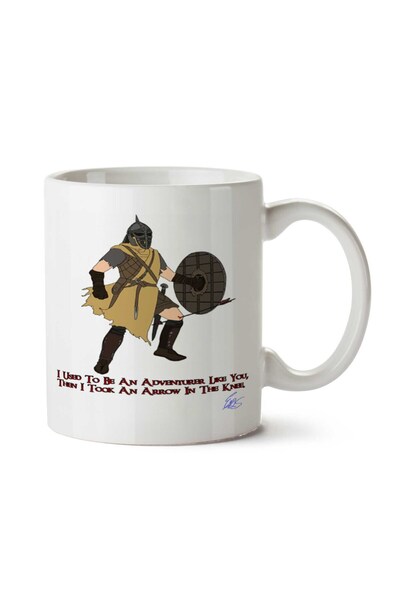 ART HEDİYE Skyrim Arrow in the Knee Two Sided Printed Mug