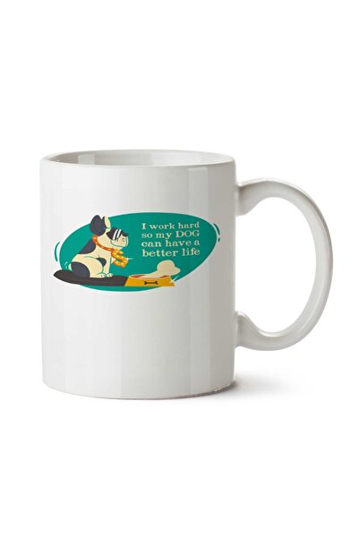 ART HEDİYE كوب مطبوع عليه كلب أوبيدينت على الجانبين