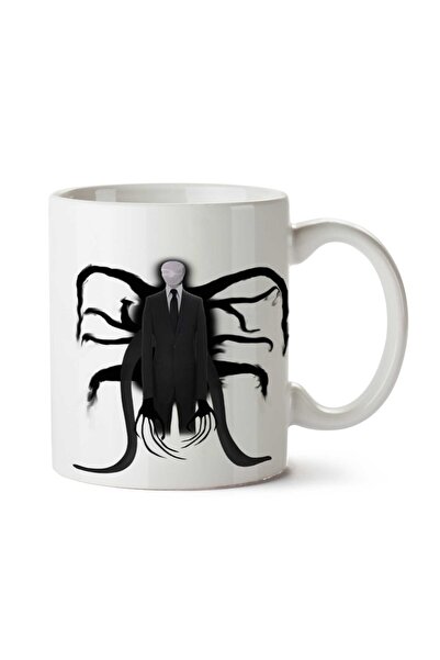 ART HEDİYE كوب Slender-Man-Free-PNG-Image Thin Man مطبوع على الجانبين