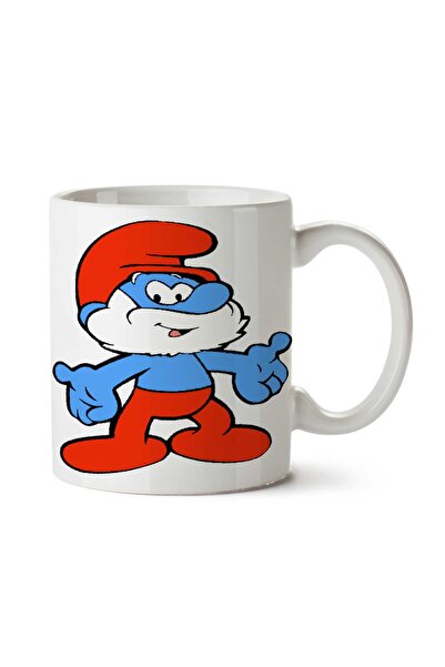 ART HEDİYE كوب لطيف للأب السنافر مطبوع على الجانبين