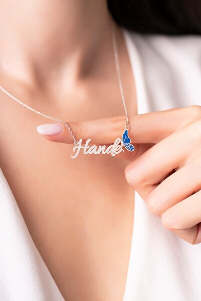 Mialosi 925 Ayar Gümüş Mineli Melek/Peri Tasarımlı İsim Kolye