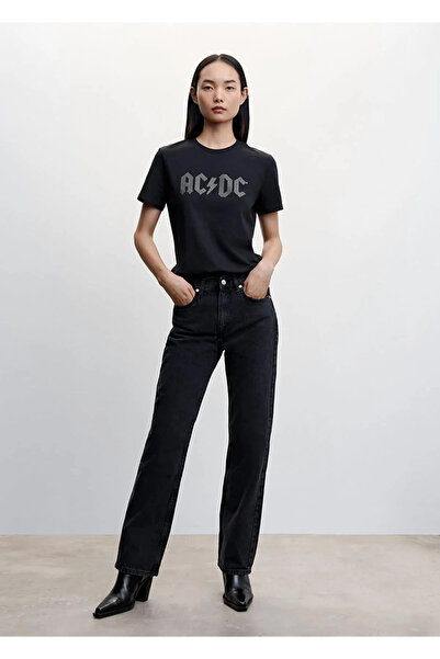 MANGO 37039105 Μπλουζάκια Μαύρα