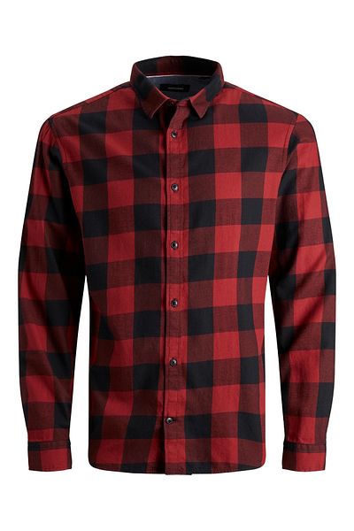Jack & Jones Hemd Langärmliges GINGHAM TWILL SHIRT mit Hemdkragen