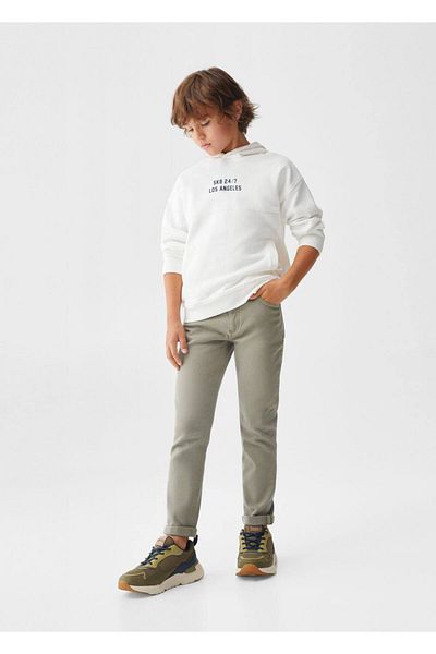 MANGO Kids Gerade geschnittene Flanellhose
