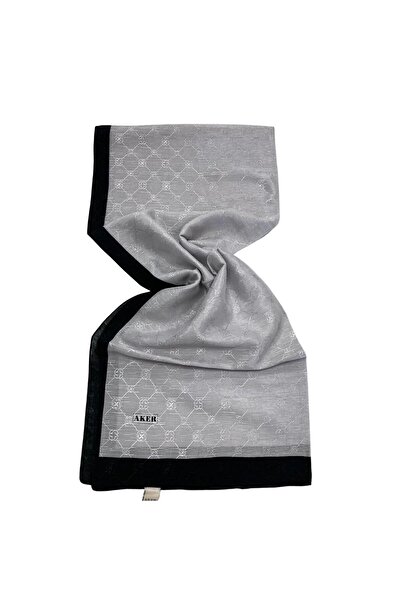Aker Koza Şal Gümüş Monogram Desenli 1050800-918