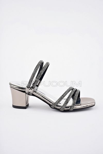 p papuccum ortopedi çocuk ayakkabıları Girl's Ankle Stoned Heeled Evening Shoes