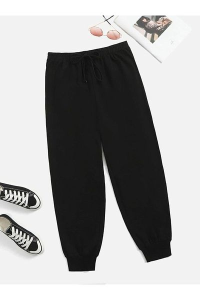 FUNSTYLE Εποχιακό μαύρο παντελόνι Jogger Basic Rubber Leg