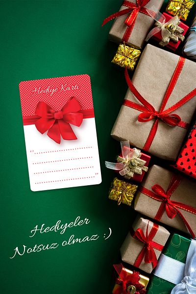 Balkan 1 Piece 8.5x5.5 Cm Printed - Note Card for Gift Note / Oval Corner - (SPECIAL DAY Card)