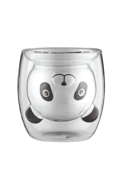 mystylee Panda Patterned Double Leather Mug 250ml