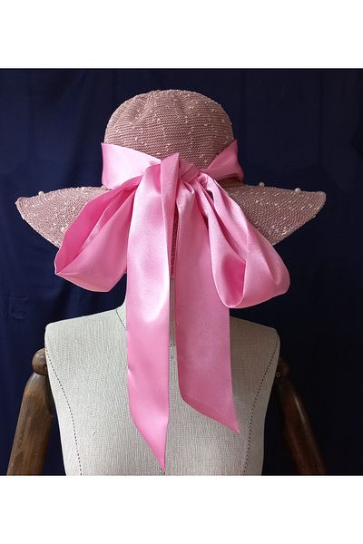 es moda shop Begonia Multifunctional Satin Girdle Scarf Candy Pink