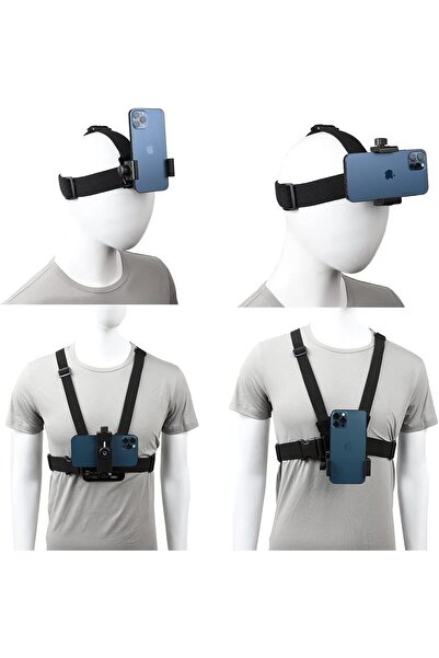 outfire Aksiyon Kameralar Ve Telefonlar Ile Uyumlu Kafa Bandı Göğüs Bandı