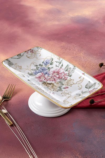 ACAR Rosa Footed Presentation Plate - 28 cm
