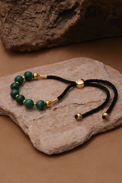 Dünya Doğal Taş Malachite Stone Bracelet
