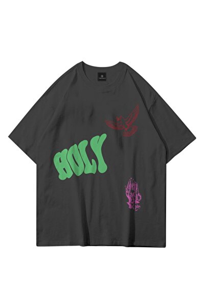 FECCY Tricou Oversize Unisex Holy Antracit