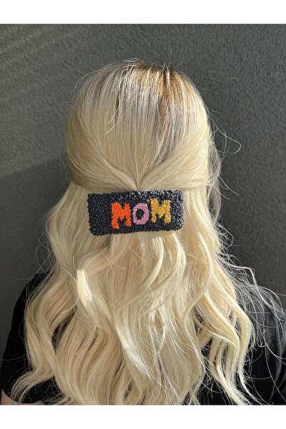 asyakuş Efsarstudio Handmade Mom Punch Nakışı Anneler Günü Özel Otomatik Toka